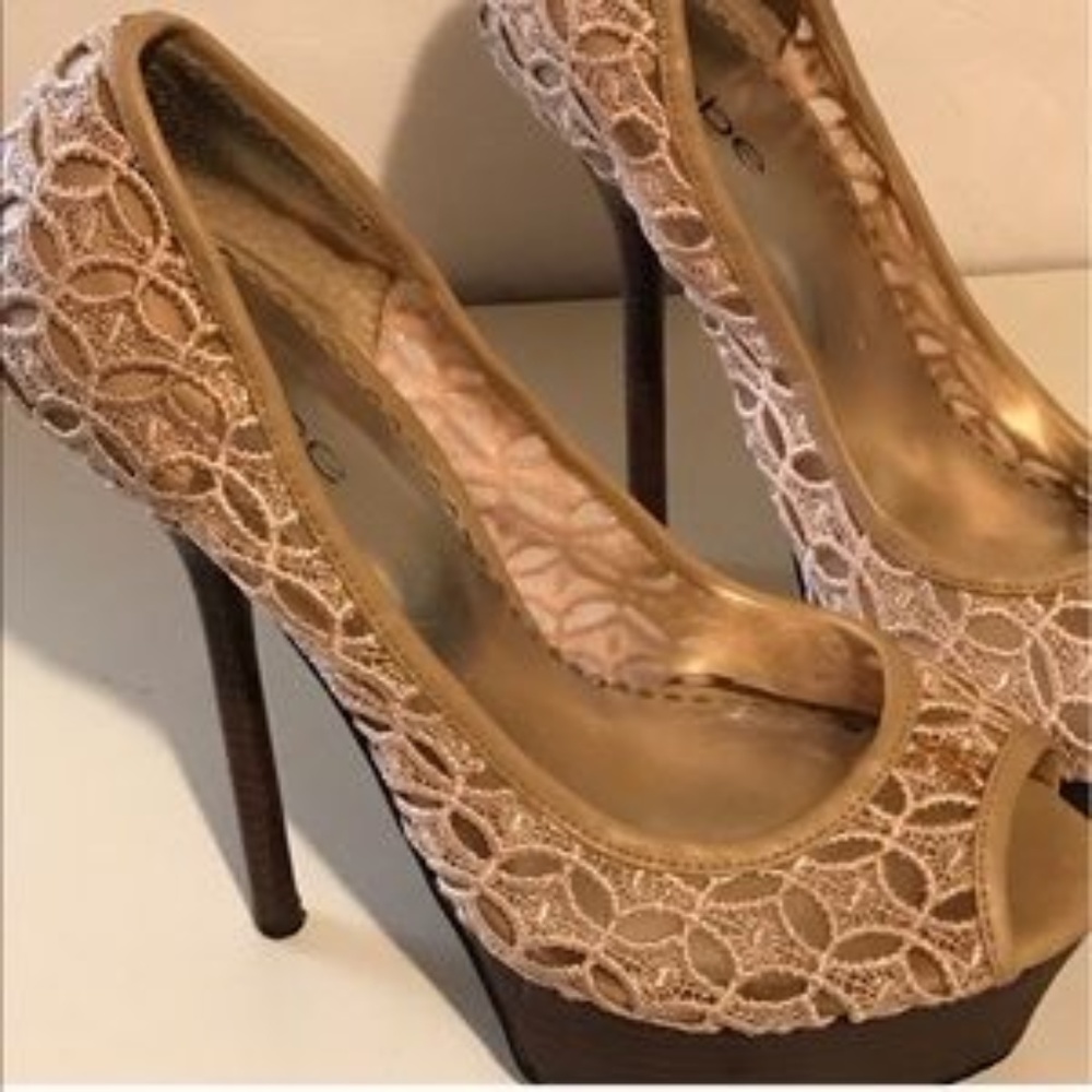 bebe chantal platform heels